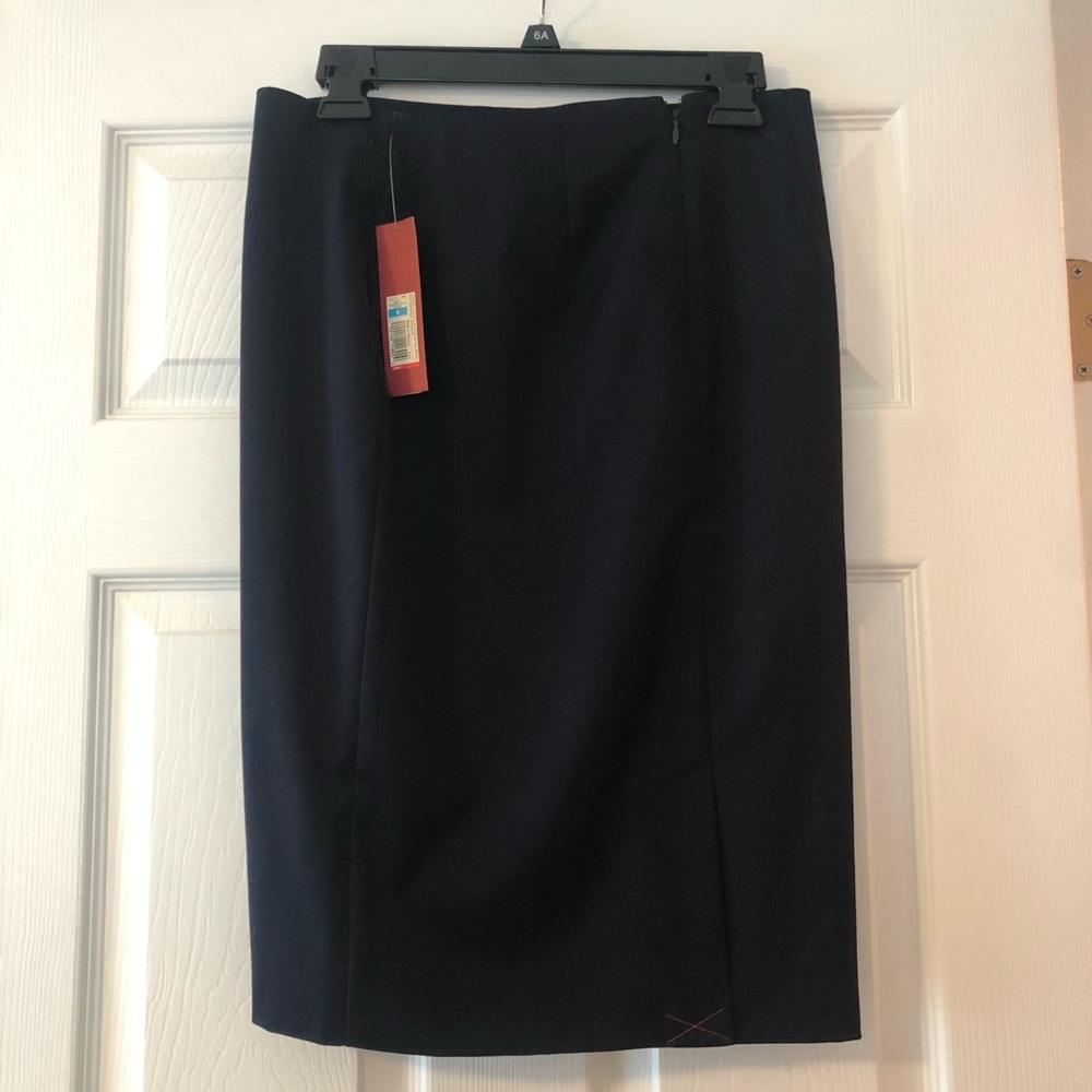 Dark blue pencil skirt